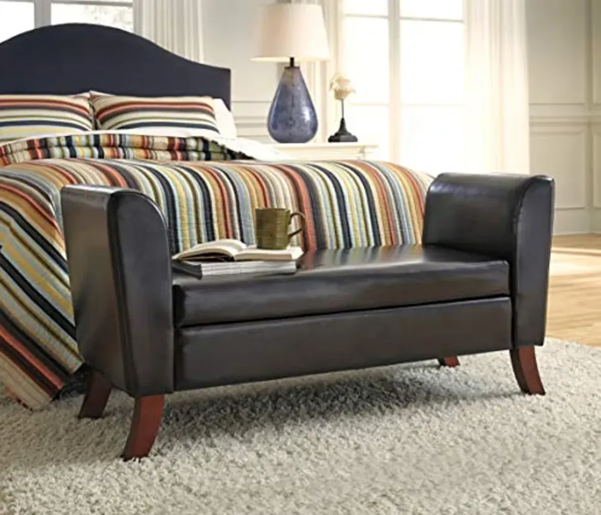 Signature Design by Ashley Upholstered Bench, Brown