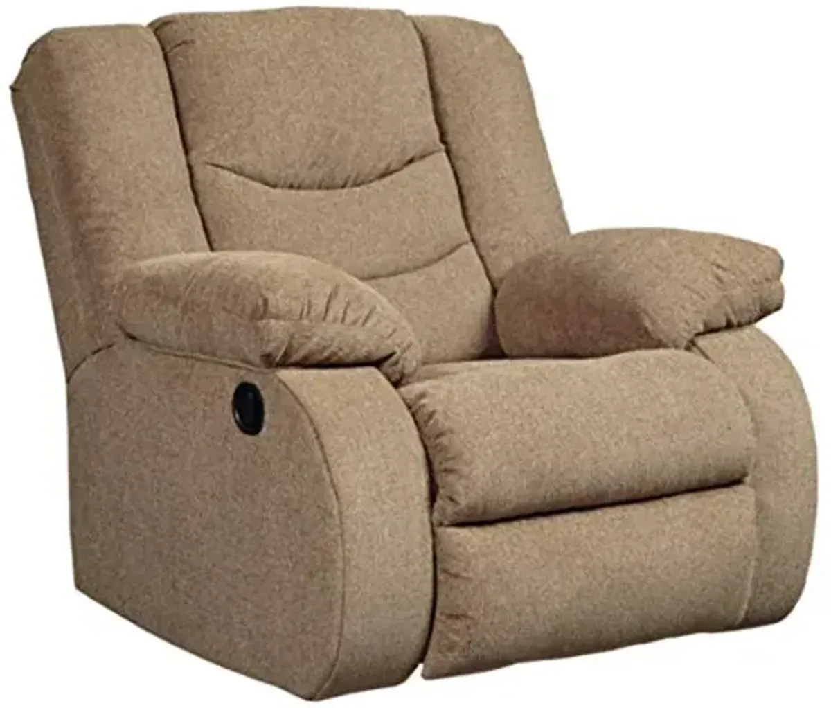 Signature Design by Ashley Tulen Modern Manual Pull Tab Rocker Recliner, Light Brown
