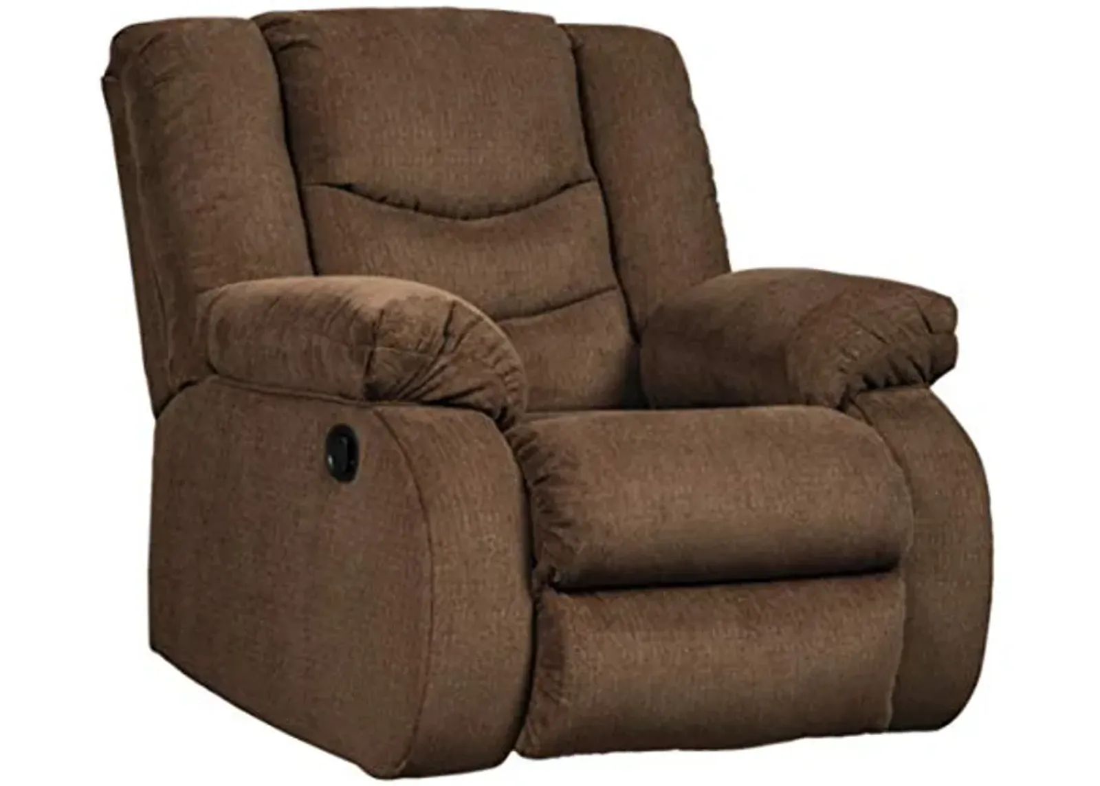 Signature Design by Ashley Tulen Modern Manual Pull Tab Rocker Recliner, Dark Brown