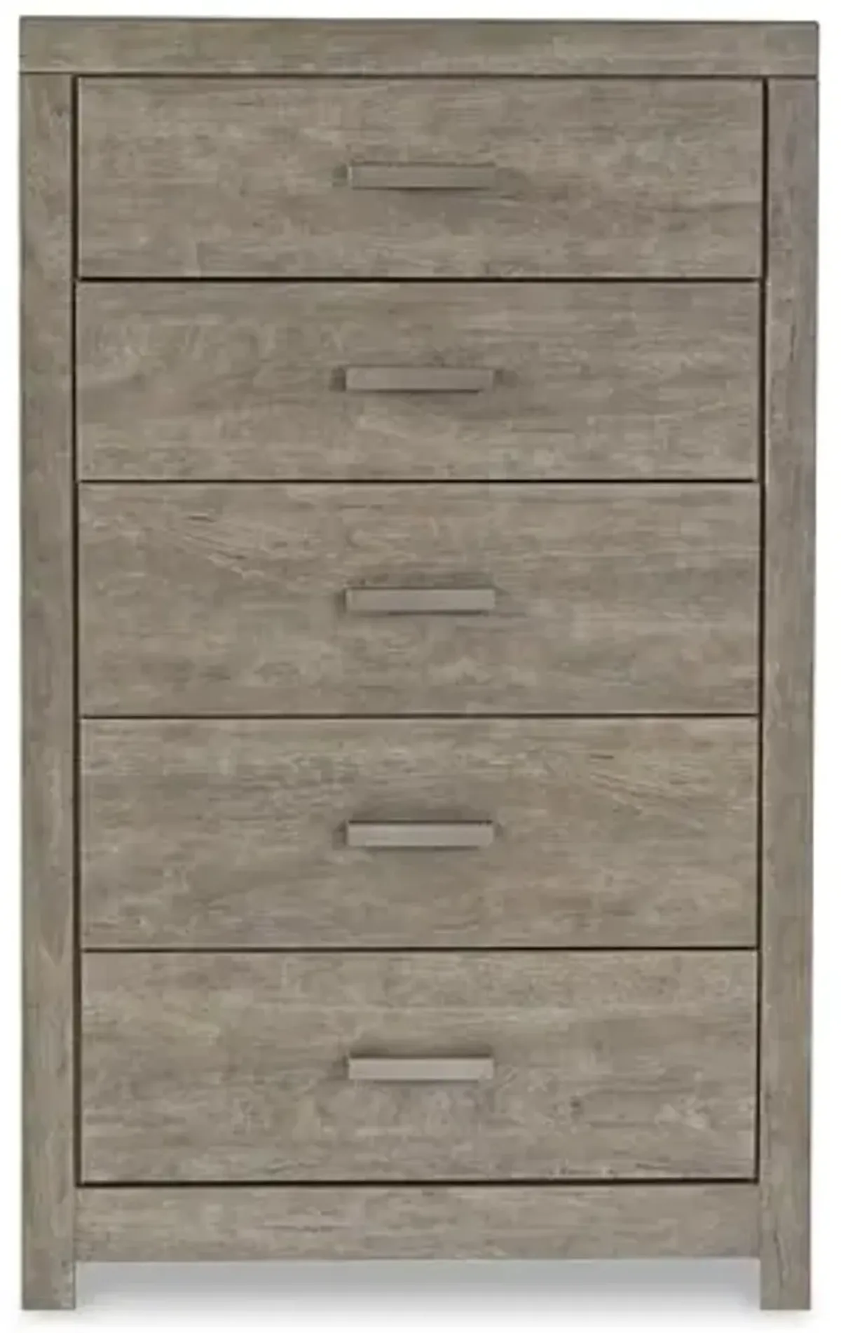 Signature Design by Ashley Culverbach Modern 5 Drawer Chest of Drawers, Grayish Brown