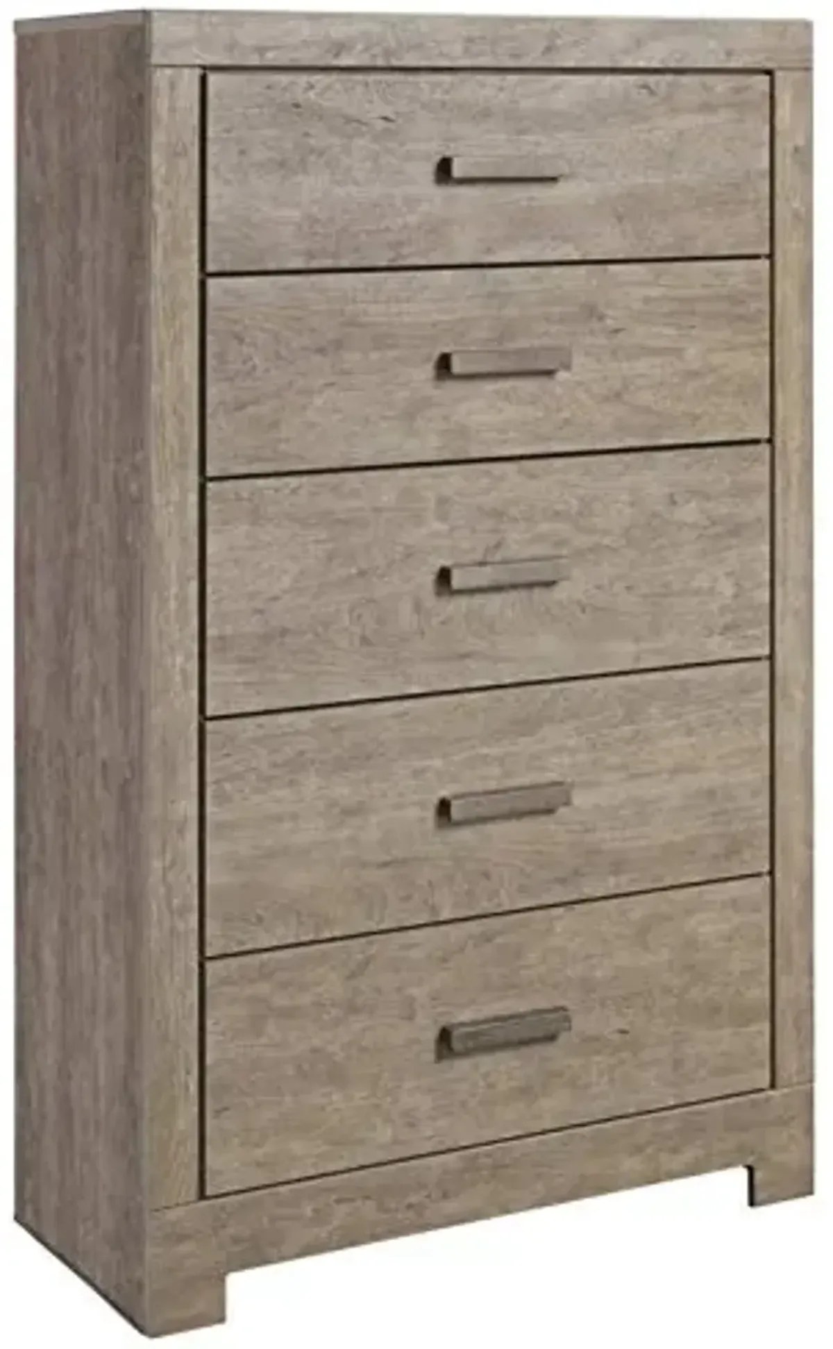 Signature Design by Ashley Culverbach Modern 5 Drawer Chest of Drawers, Grayish Brown