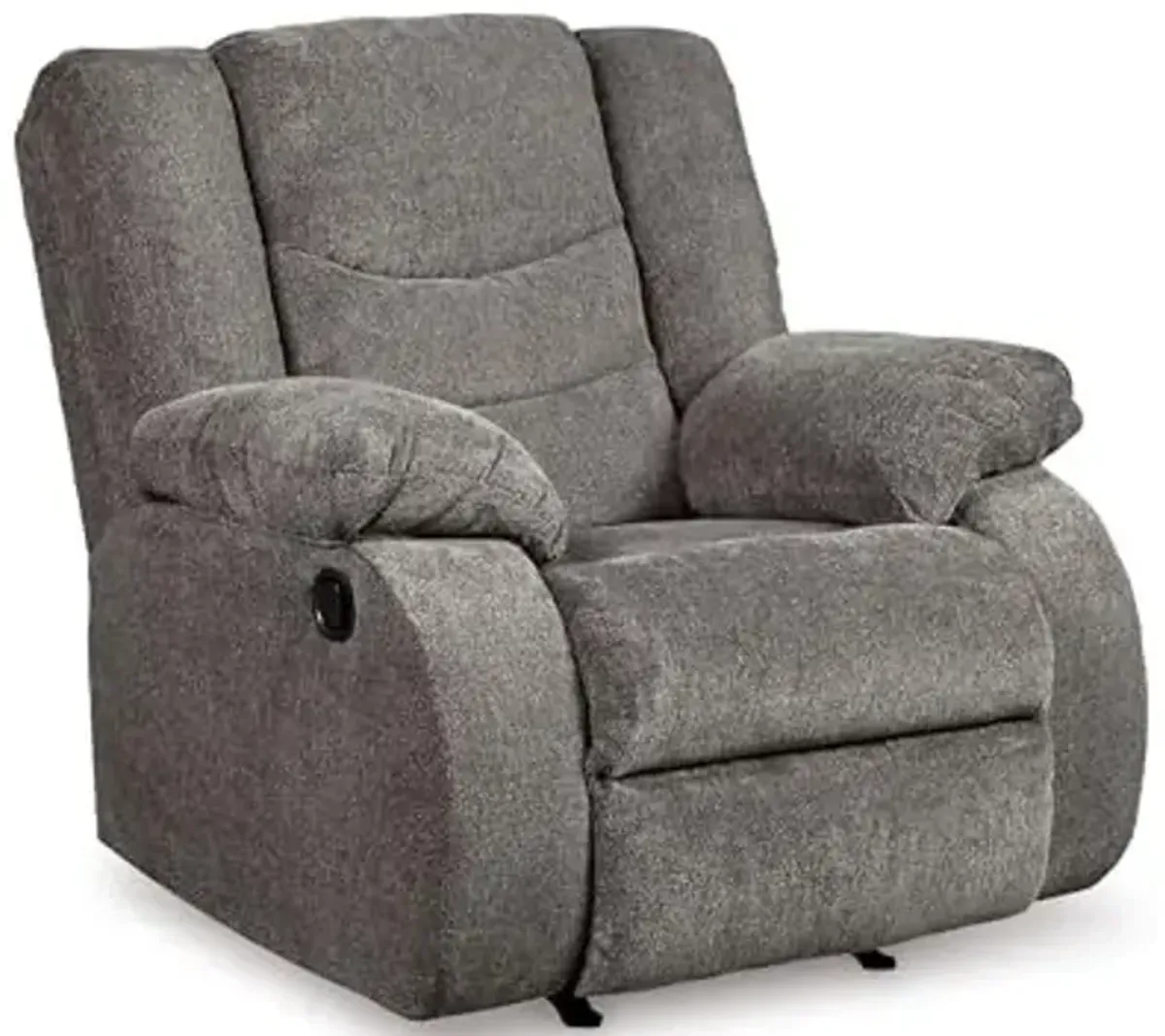 Signature Design by Ashley Tulen Modern Manual Pull Tab Rocker Recliner, Dark Gray