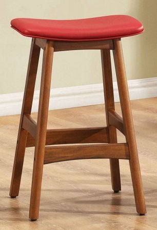 Homelegance Ride Counter Height Stool w/Red Seat [Set of 2]