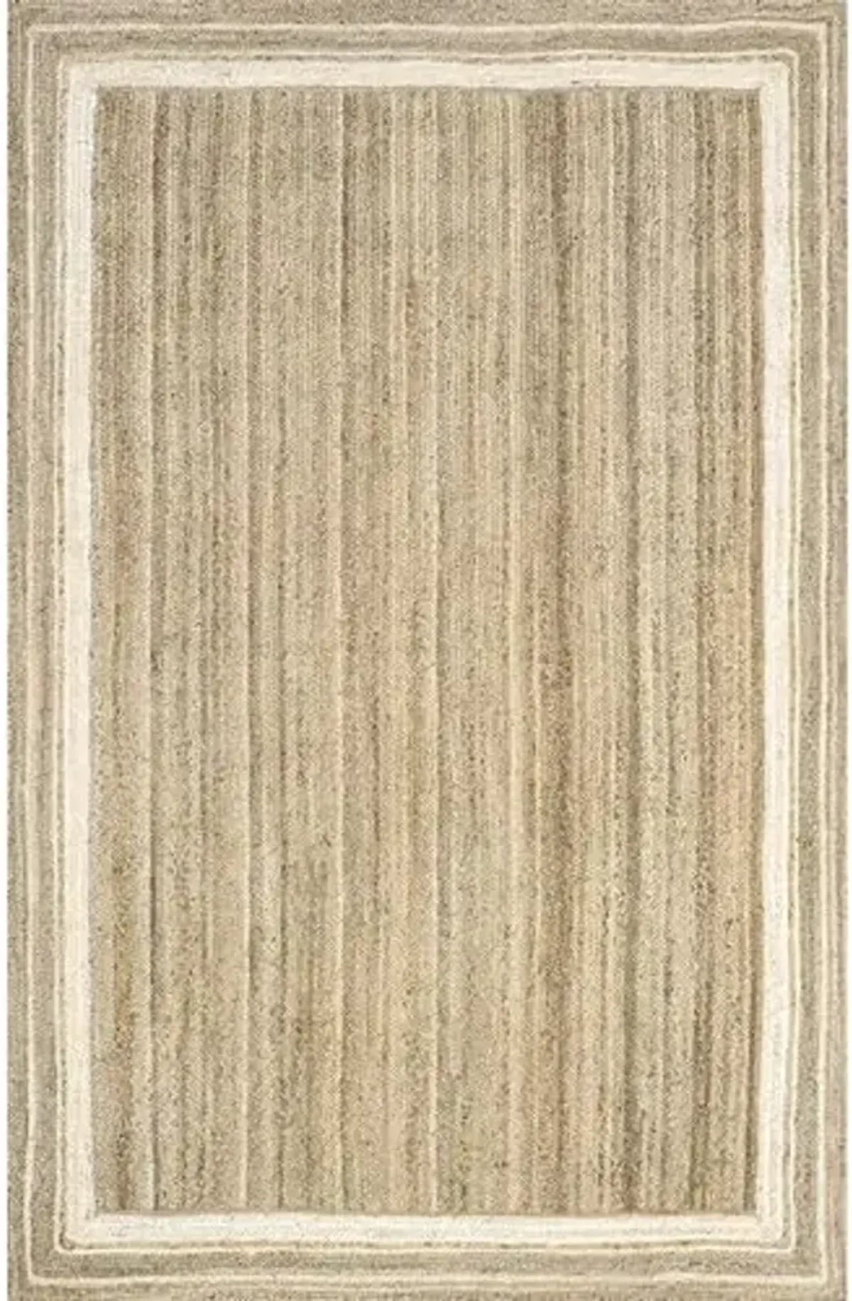 nuLOOM Rikki Coastal Braided Jute Area Rug, 4x6, Off-White