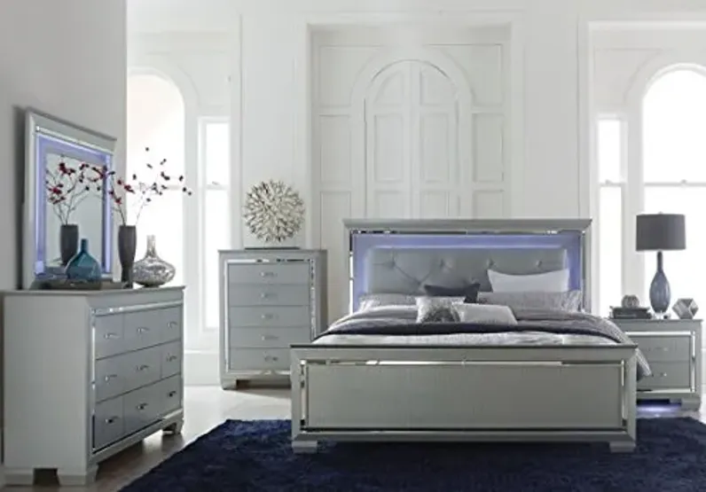 Homelegance Allura Silver Panel Bedroom Set