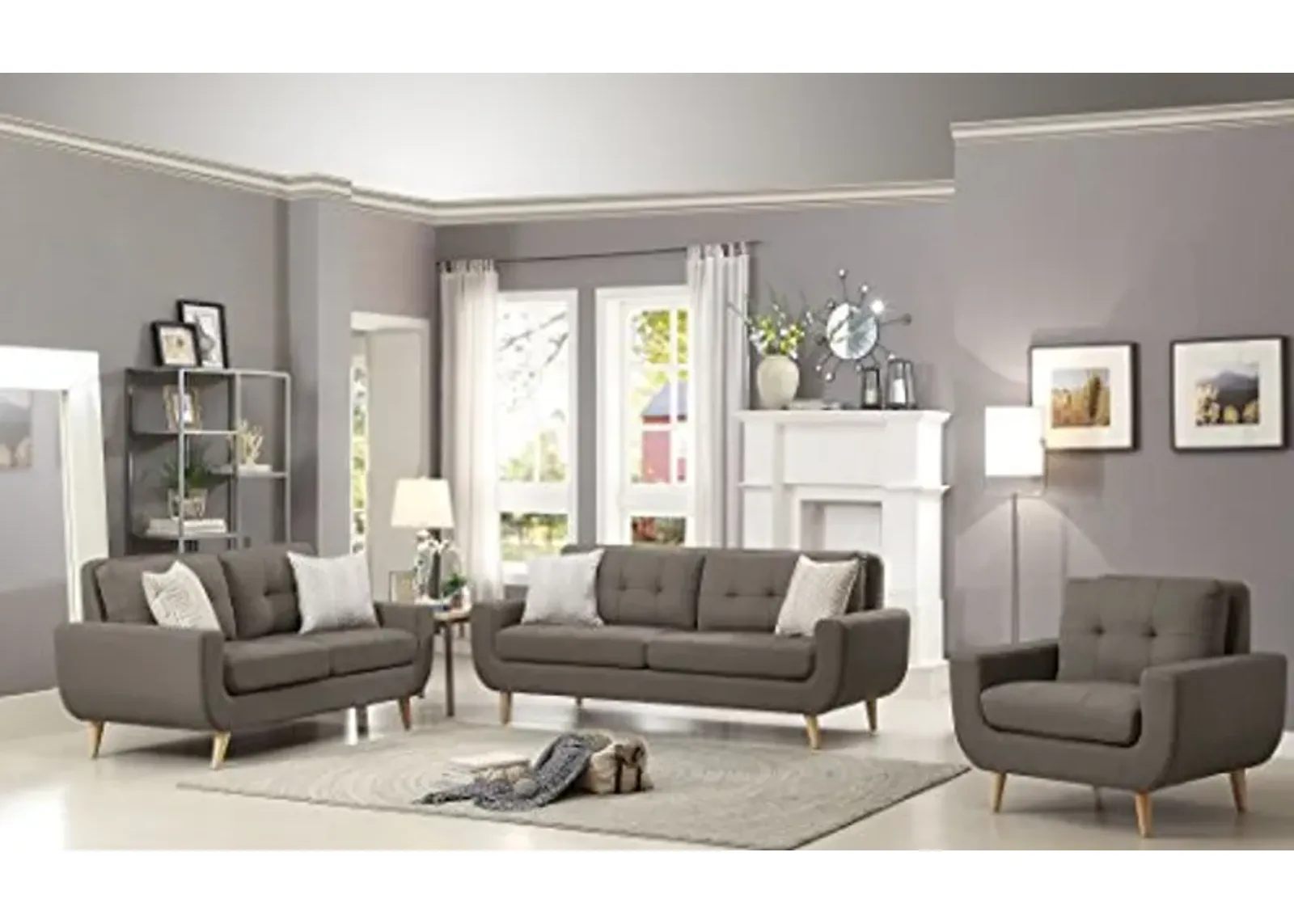 Homelegance Deryn Gray Living Room Set