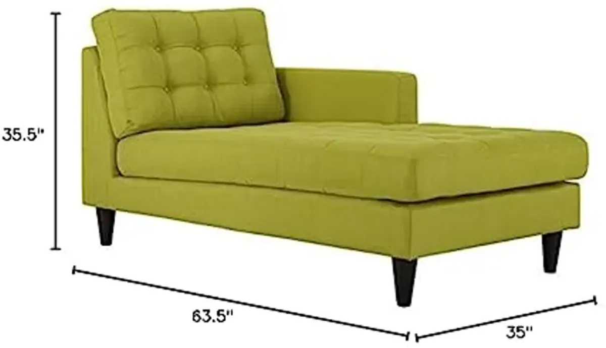 Modway EEI-2597-WHE Empress Right-Arm Upholstered Fabric Chaise Living Room, Wheatgrass