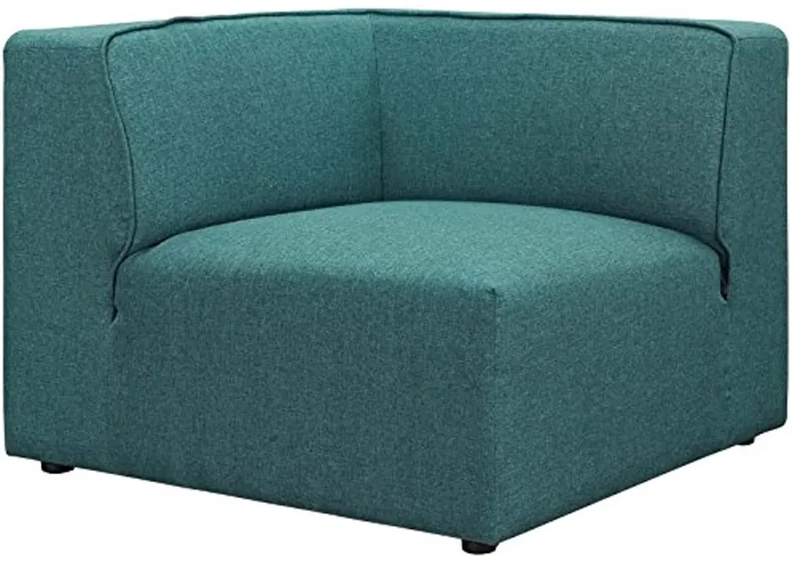 Modway Mingle Polyester Upholstered Generously Padded Corner Seat, Blue Fabric