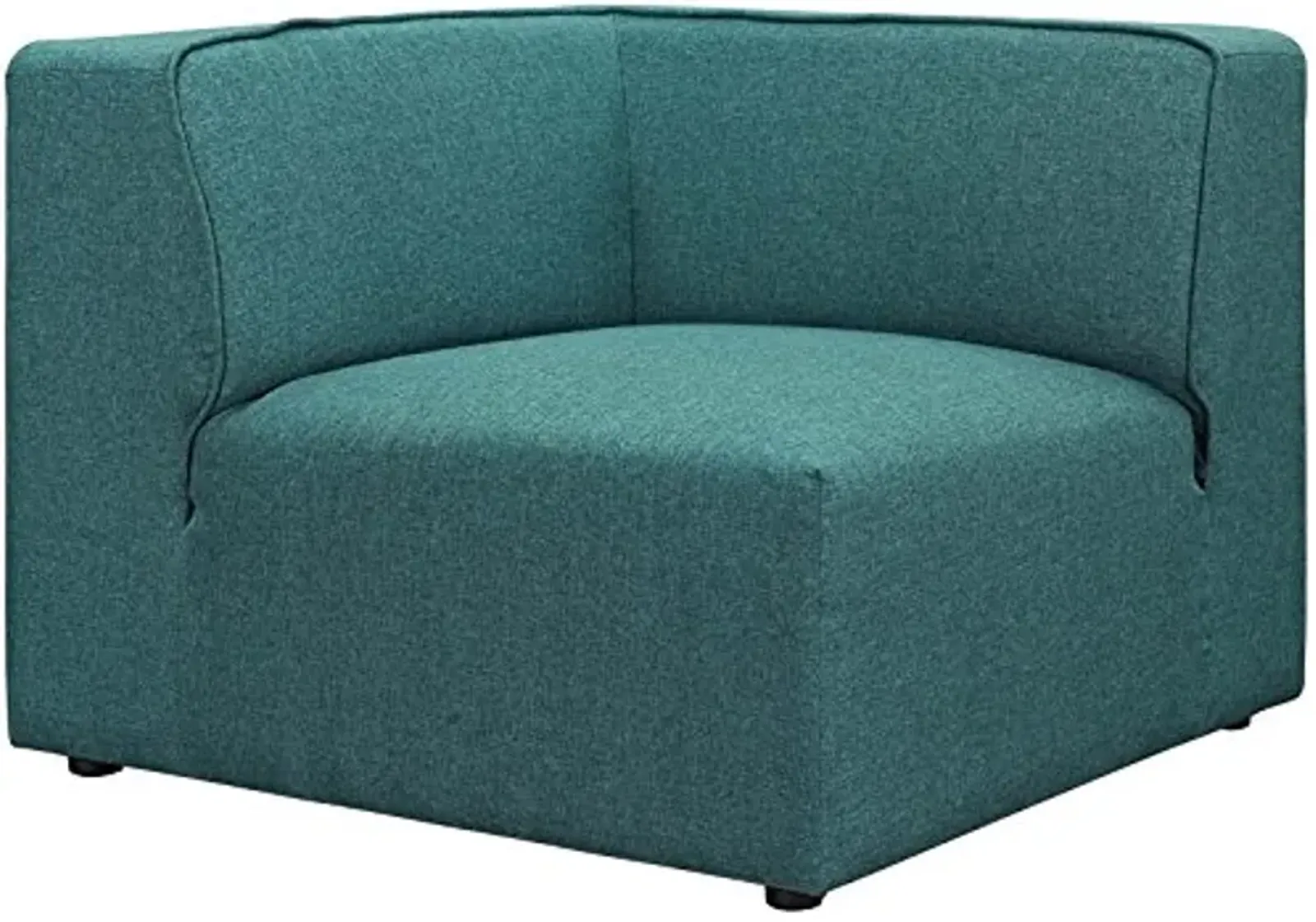 Modway Mingle Polyester Upholstered Generously Padded Corner Seat, Blue Fabric