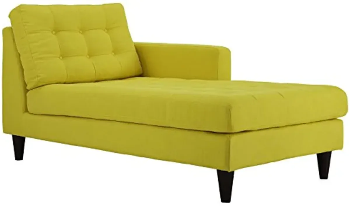 Modway EEI-2597-SUN Empress Right-Arm Upholstered Fabric Chaise Living Room, Sunny