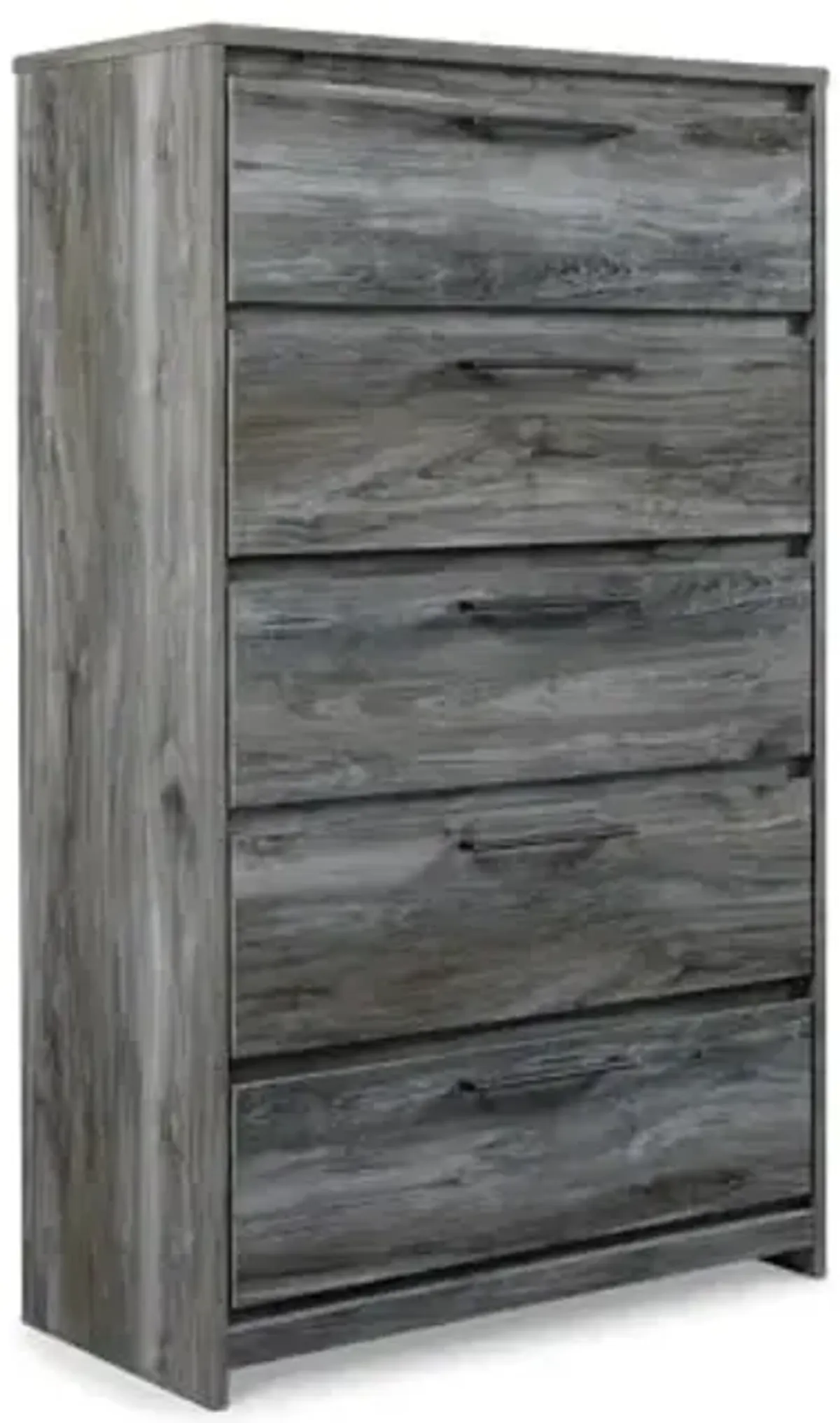 Signature Design by Ashley Baystorm Rustic 5 Drawer Chest of Drawers, Gray