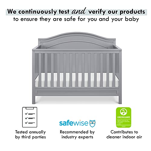 DaVinci Charlie 4in1 Convertible Crib in Grey, Greenguard Gold Certified
