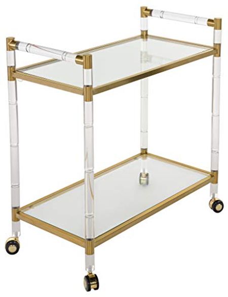 Safavieh Couture Collection Duval Bronze Acrylic Bar Trolley