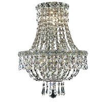 Somette Lavaux Royal Cut Crystal and Chrome 3-Light Wall Sconce