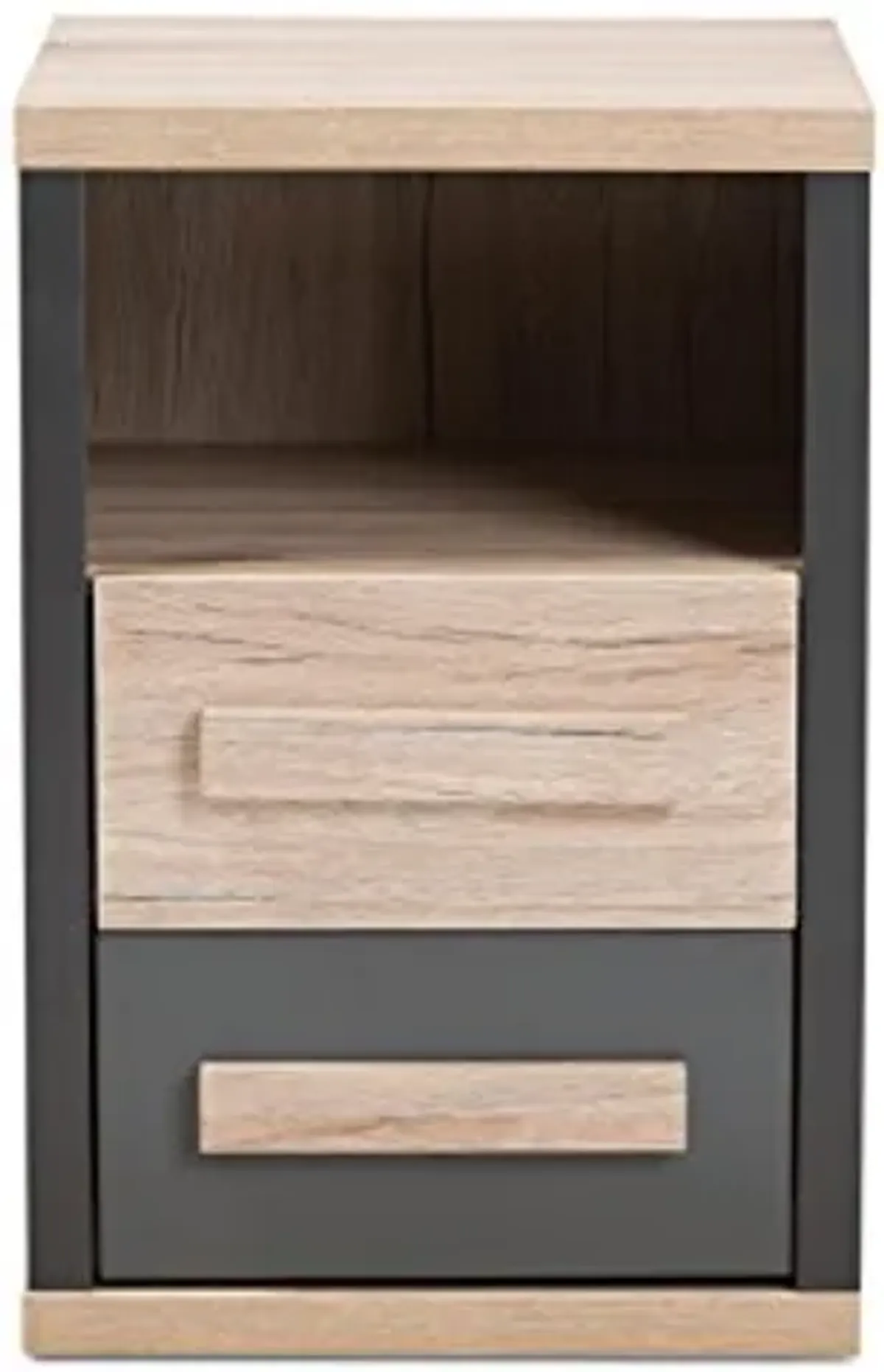 Baxton Studio Panni Modern 2-Drawer Nightstand, Regular