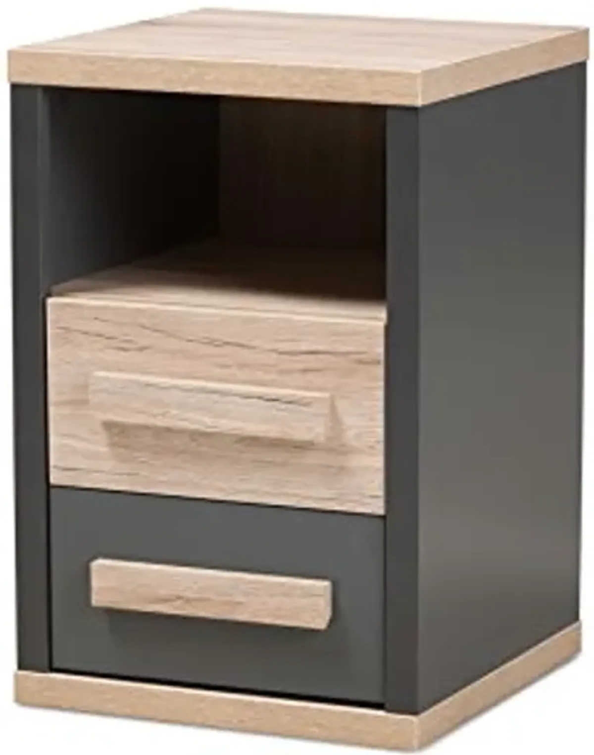 Baxton Studio Panni Modern 2-Drawer Nightstand, Regular