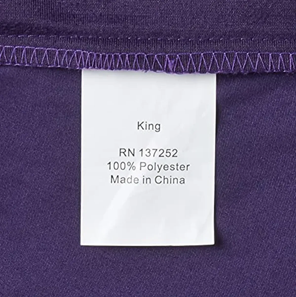 Tribeca Living VENICEDUVET Venice Velvet Oversized Solid Duvet Set, King, Purple