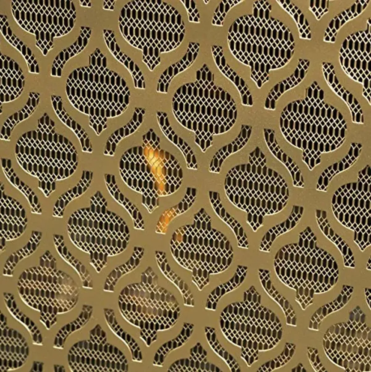 Christopher Knight Home Elmer Single Panel Iron Fireplace Screen, Gold