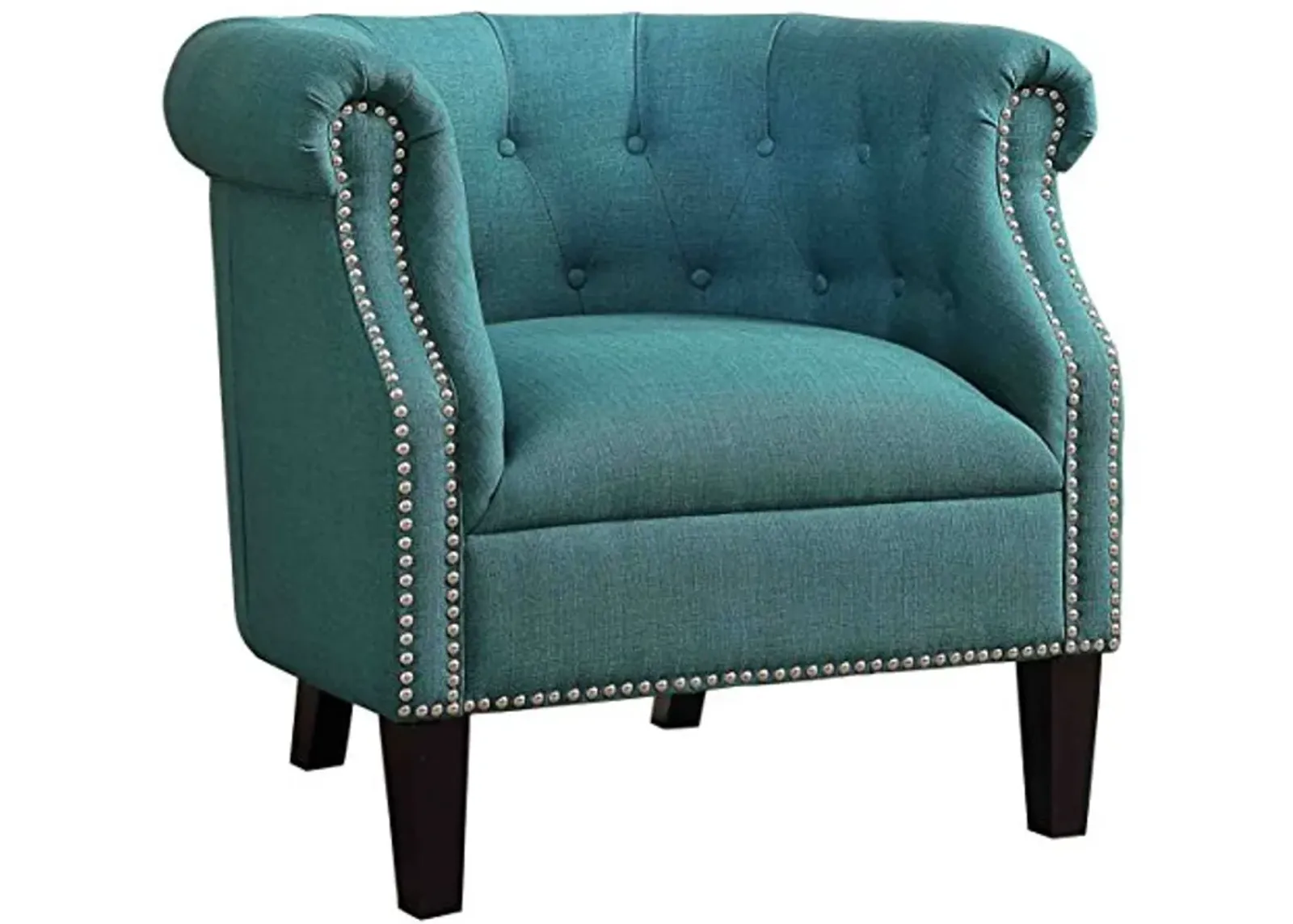 Homelegance Lenci Fabric Barrel Accent Chair, Teal (1220F3S)