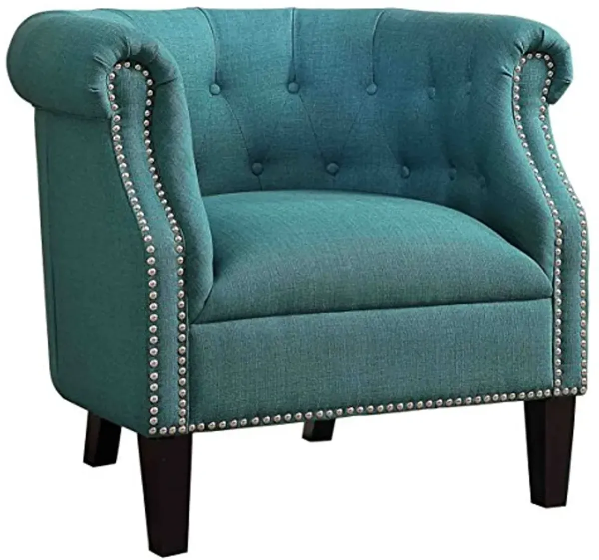 Homelegance Lenci Fabric Barrel Accent Chair, Teal (1220F3S)