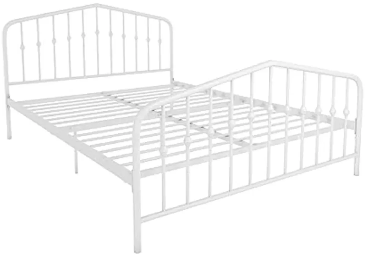 Novogratz DHP 4044139N Bushwick Metal Bed, Queen, White