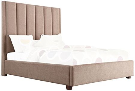 Homelegance Neunan Fabric Upholstered Platform Storage Bed, Full, Brown