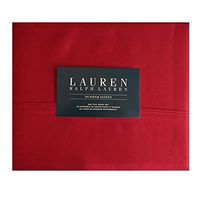 Ralph Lauren Full Size Dunham Sateen Sheet Set 100% Cotton Admiral Red