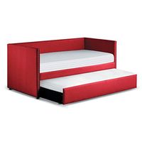 Homelegance Dufort Fabric Upholstered Daybed with Trundle, Twin, Red