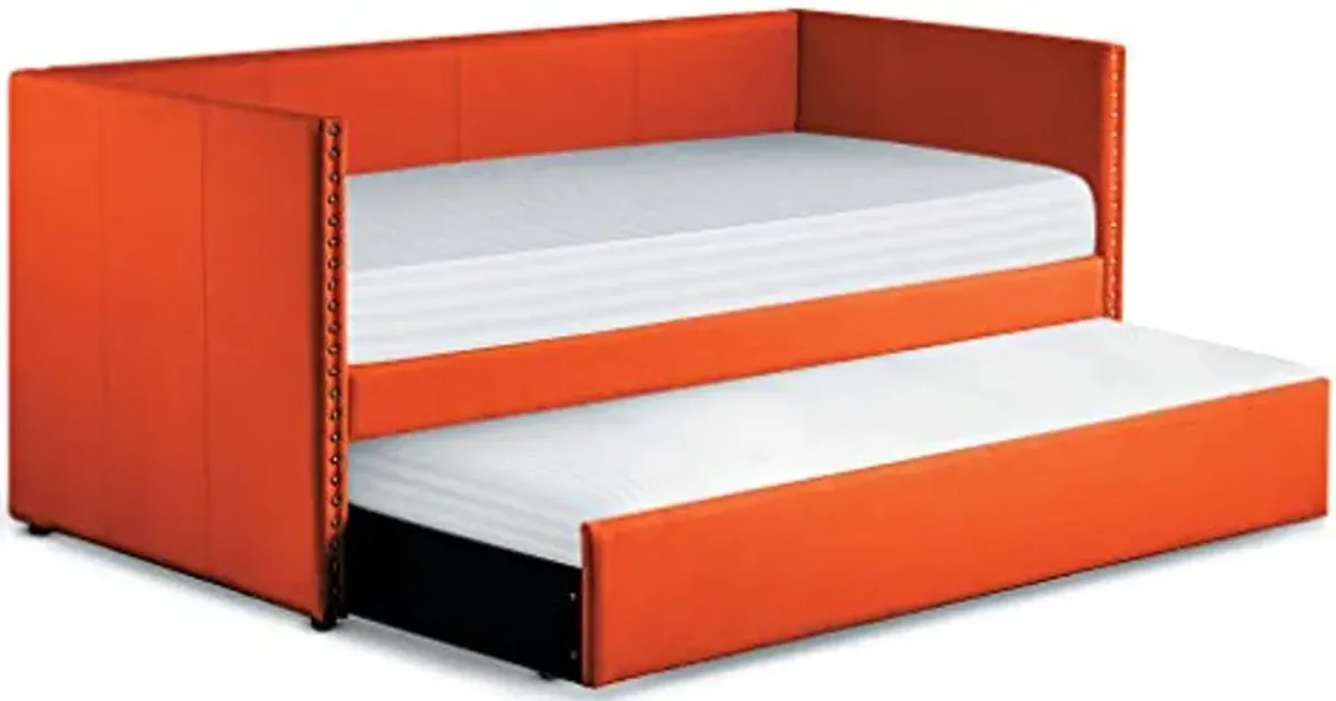 Homelegance Dufort Tuxedo Daybed with Trundle, Twin, Orange