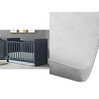 Baby Relax Miles 2-in-1 Convertible Crib, Graphite Blue with Heavenly Dreams White Crib Mattress
