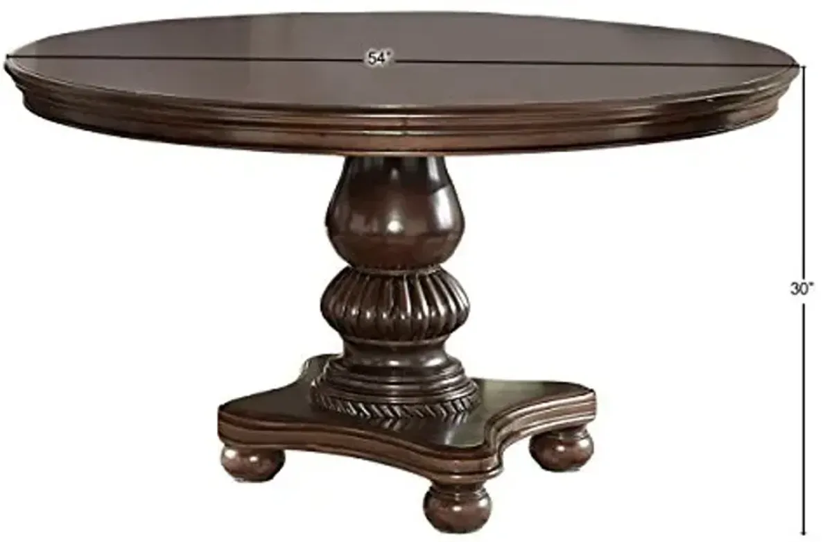 Homelegance Lordsburg Round Dining Table, Cherry, 54"