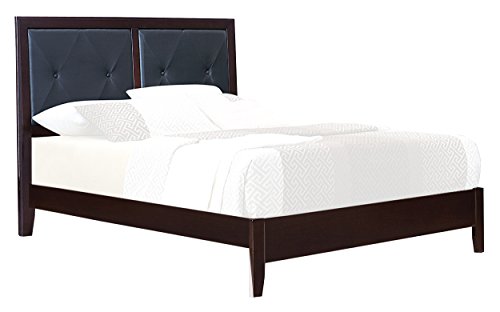 Homelegance Edina Panel Bed, King, Dark Cherry