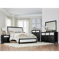 Homelegance Fabric Upholstered Bed, Full, Black