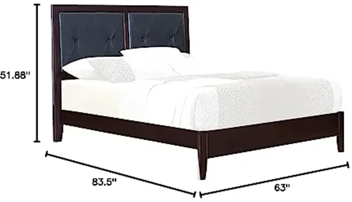 Homelegance Edina Panel Bed, Queen, Dark Cherry