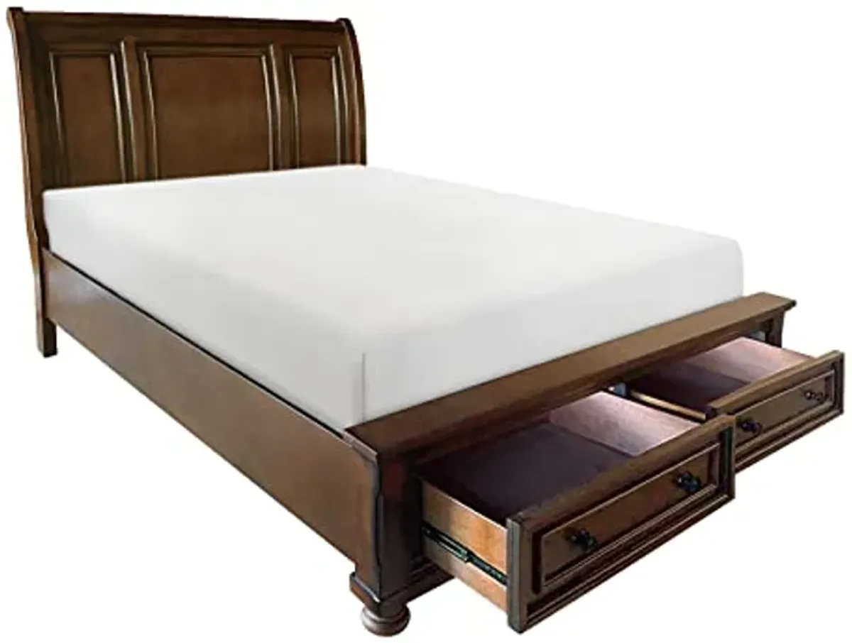 Homelegance 2159K-1EK Cumberland Sleigh Platform Bed, King, Cherry