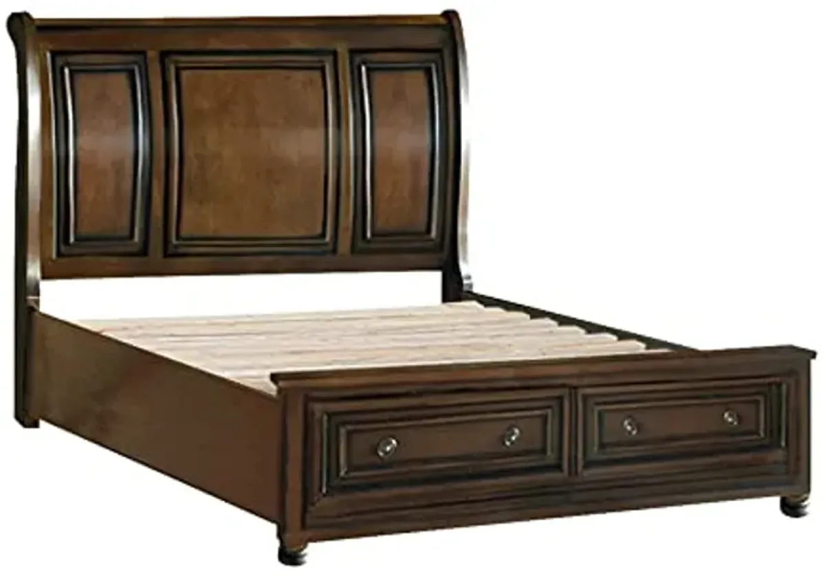 Homelegance 2159K-1EK Cumberland Sleigh Platform Bed, King, Cherry