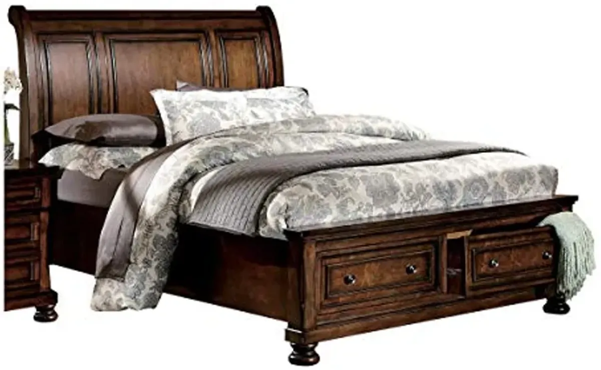 Homelegance 2159K-1EK Cumberland Sleigh Platform Bed, King, Cherry