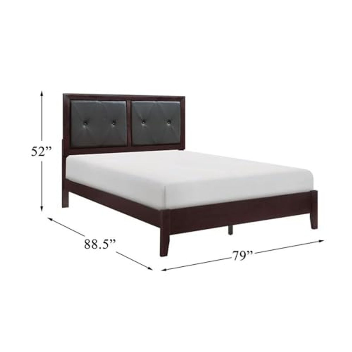 Homelegance 2145K-1CK Edina Panel Bed, Cal King, Dark Cherry