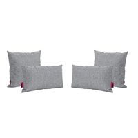 Christopher Knight Home Coronado Outdoor Water Resistant Square and Rectangular Throw Pillows, 4-Pcs Set, Grey
