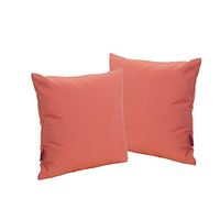 Christopher Knight Home Coronado Outdoor Water Resistant Square Throw Pillows, 2-Pcs Set, Coral