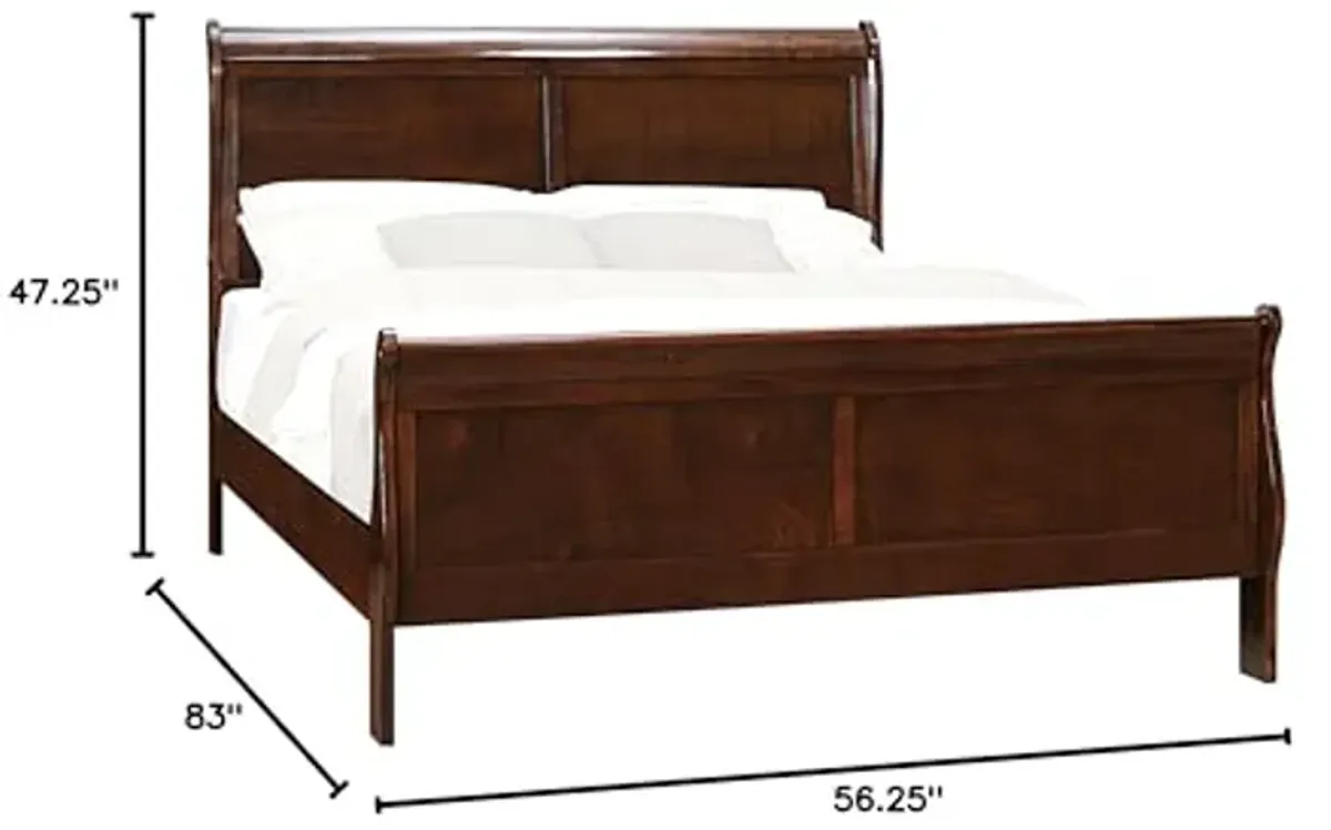 Homelegance 2147F-1 Mayville Sleigh Panel Bed, Full, Cherry