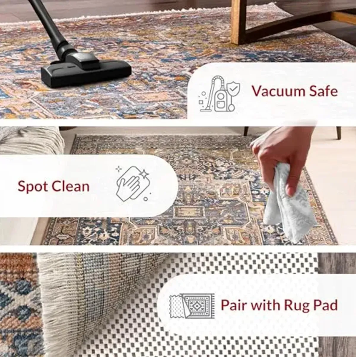 nuLOOM Harriet Vintage Medallion Fringe Area Rug - 2x8 Runner Rug Traditional Rust/Multicolor Rugs for Living Room Bedroom Dining Room Entryway Hallway Kitchen