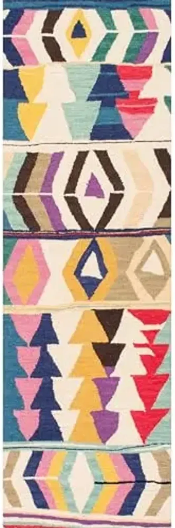 nuLOOM Ofelia Hand Tufted Wool Runner Rug , 2' 6" x 12', Multi, Rectangular, 0.45" Thick