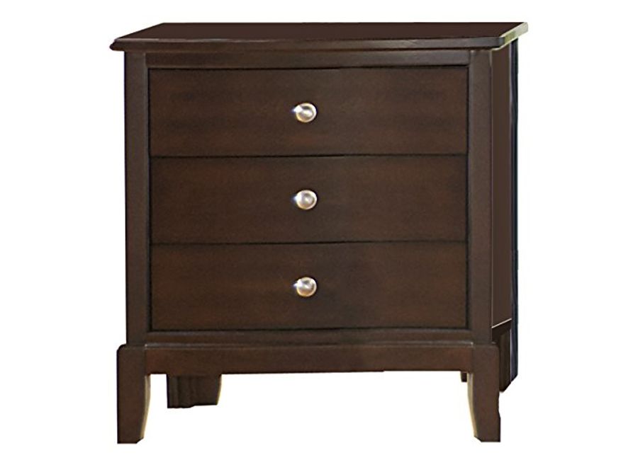 Homelegance Cotterill 3-Drawer Nightstand, Cherry