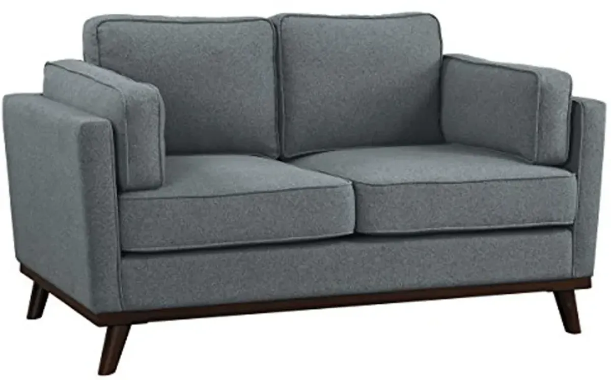 Homelegance 62", Gray Bedos Fabric Upholstered Loveseat,