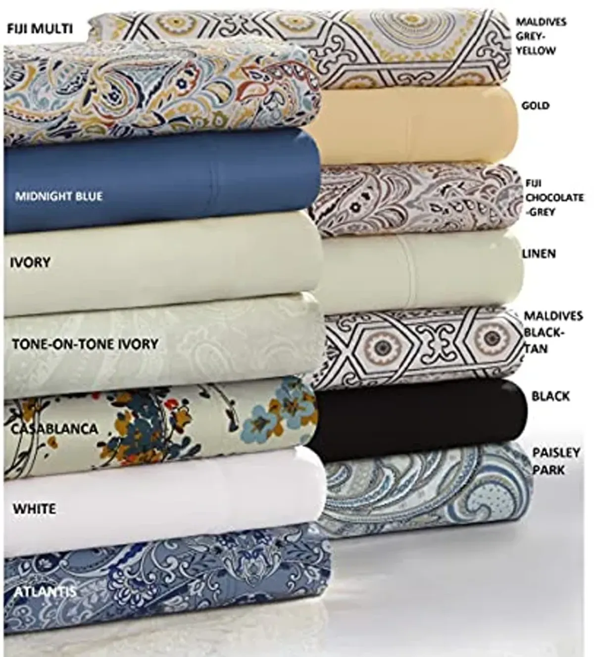 Tribeca Living Twin XL Bed Sheet Set, 300 Thread Count Soft Cotton Sateen, Floral Print with Extra Deep Pockets, 3-Piece Bedding Set, Park Multicolor