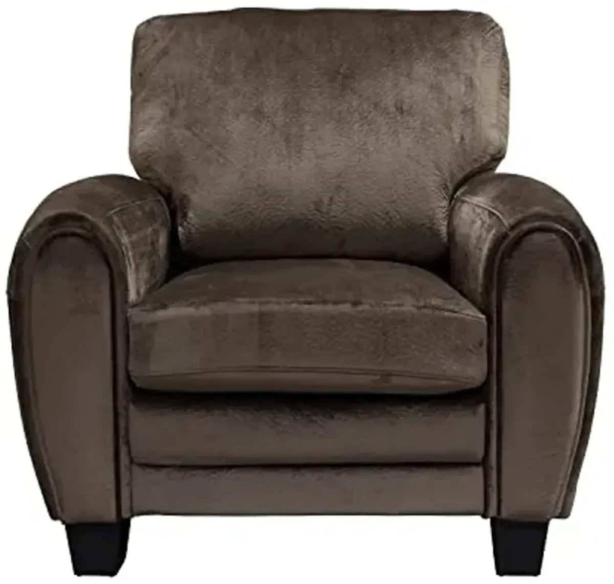 Homelegance 41" Plush Fabric Chair, Chocolate (HO-9734CH-1)
