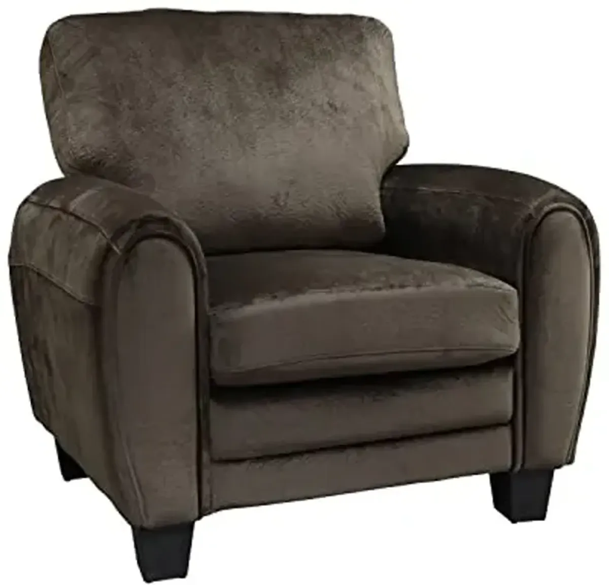 Homelegance 41" Plush Fabric Chair, Chocolate (HO-9734CH-1)