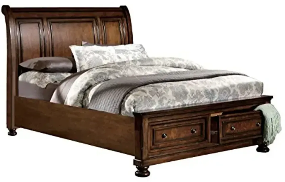 Homelegance Mardelle Sleigh Platform Bed, Queen, Cherry