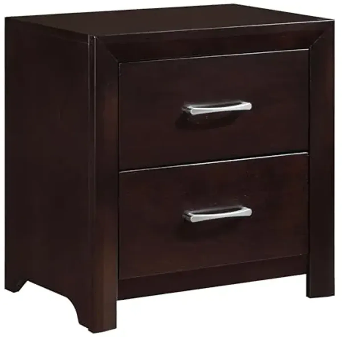 Homelegance Edina 2-Drawer Nightstand, Dark Cherry
